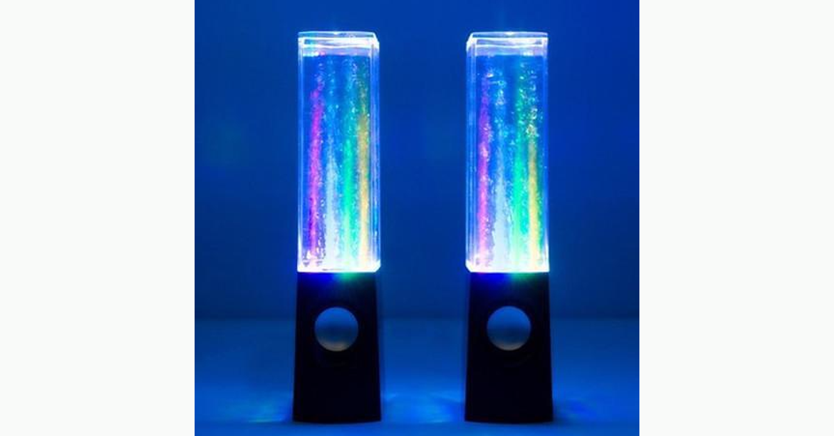 LED Colorful Dancing Water Fountain Speakers – Portable!