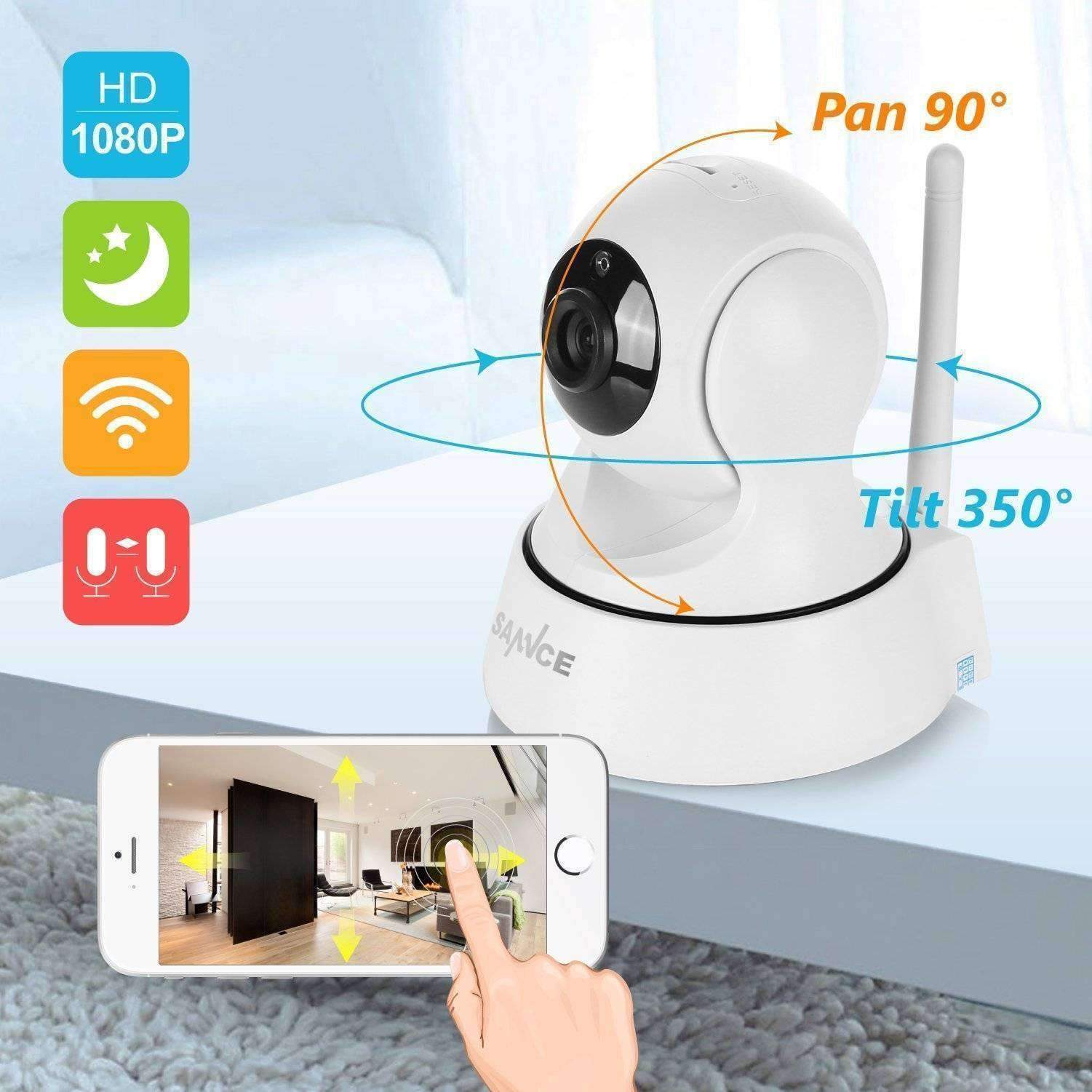 1080P HD Wireless Wi-Fi Smart Security CCTV Camera