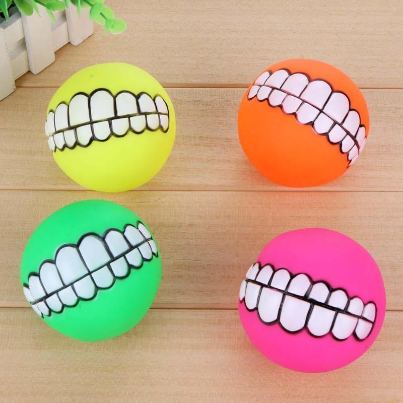 Chewy Dog Toy Ball With Teeth