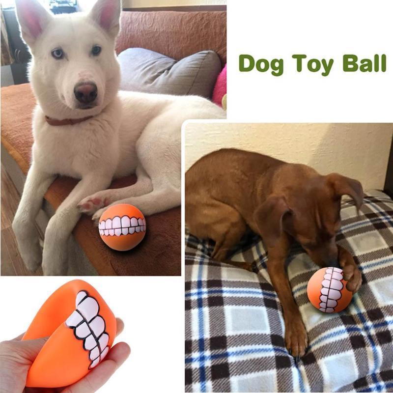 Chewy Dog Toy Ball With Teeth