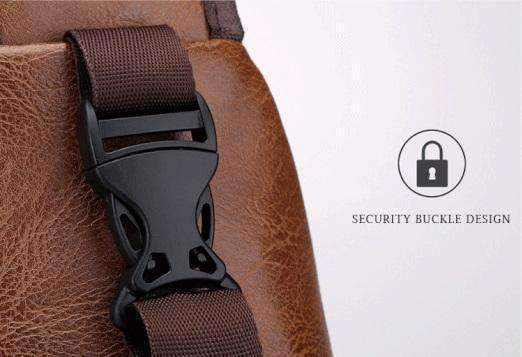Leather Shoulder Sling Bag (Charging Port)