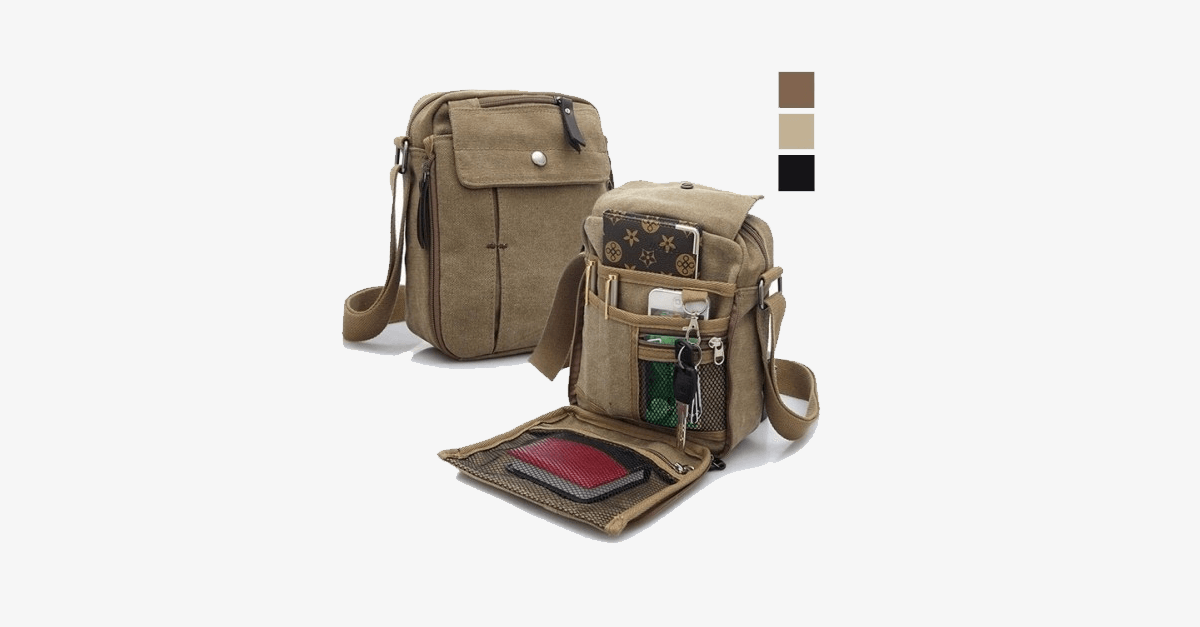 Stylish Men's Canvas Messenger Bag