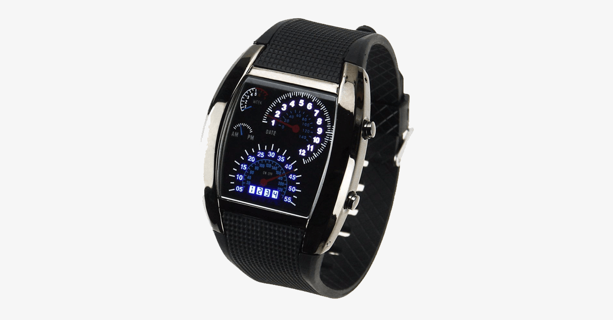 Stylish Car Race Design LED Digital Men’s Watch