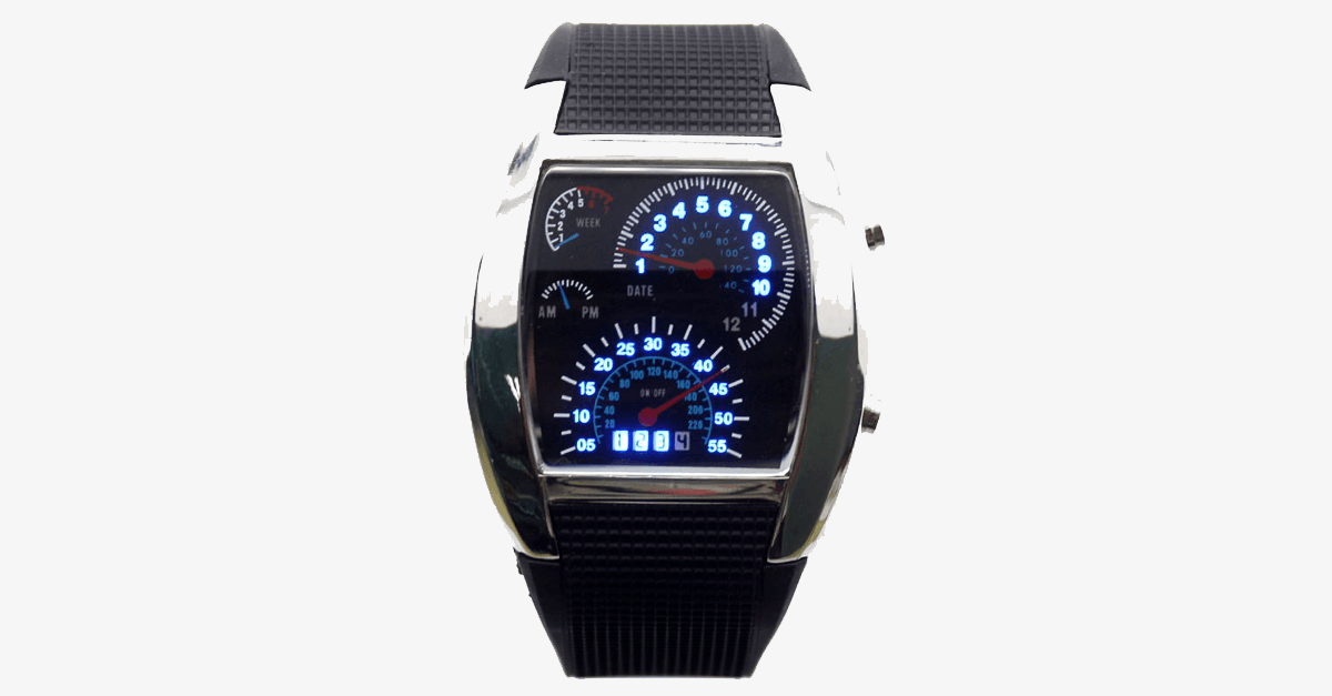Stylish Car Race Design LED Digital Men’s Watch