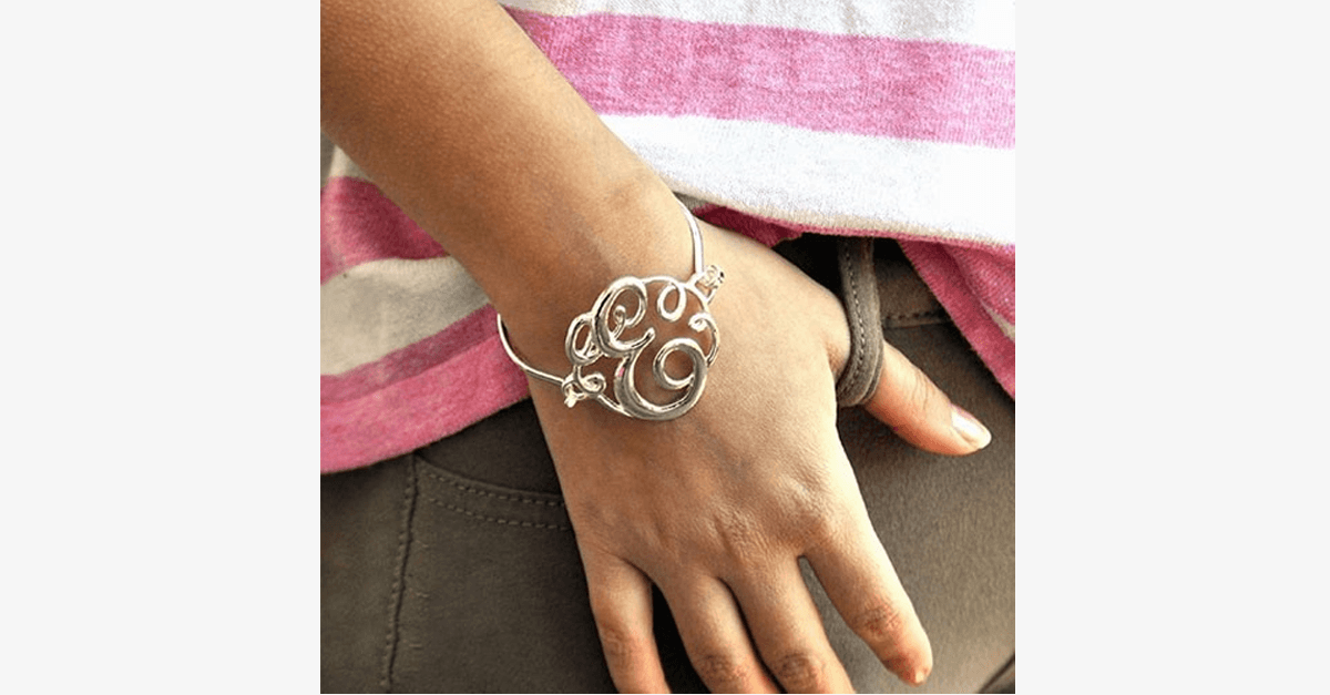The New Trendy Monogram Initial Script Bracelet