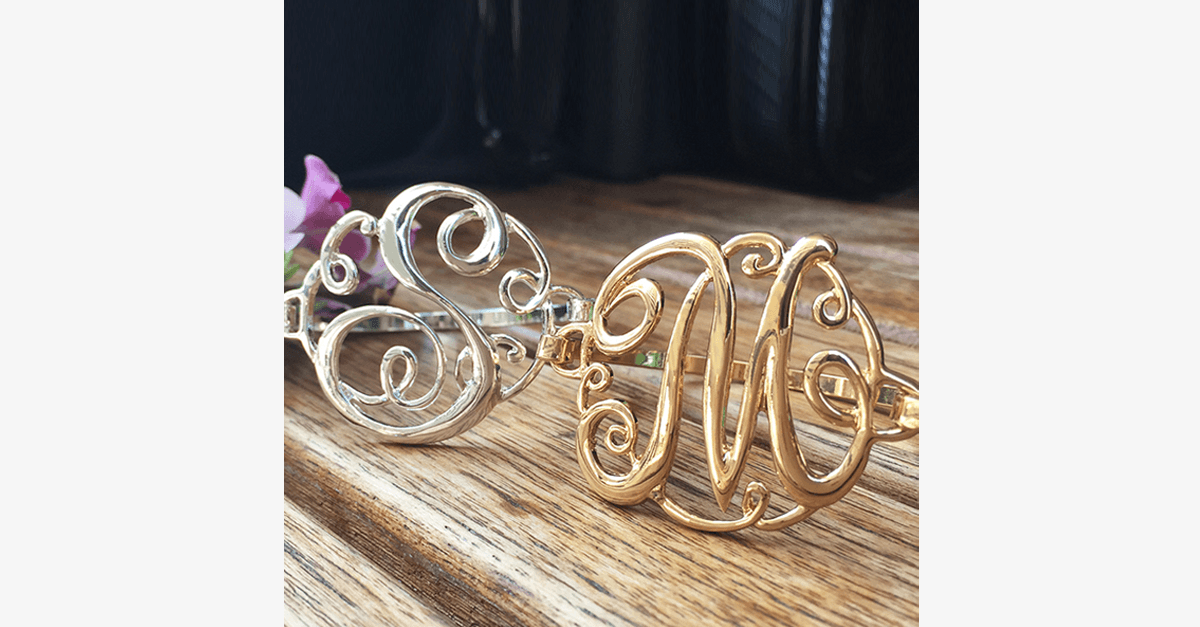 The New Trendy Monogram Initial Script Bracelet