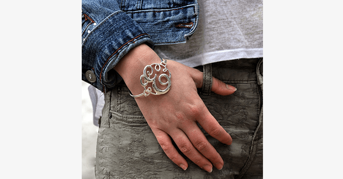 The New Trendy Monogram Initial Script Bracelet
