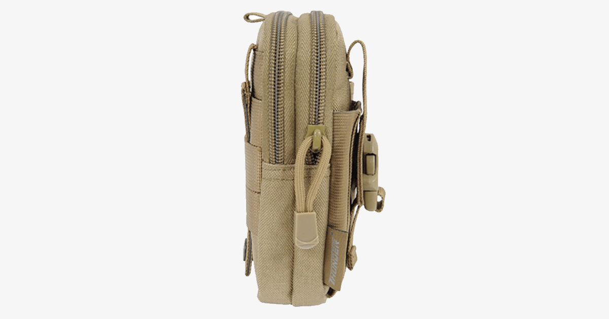Military Waist Pack - Made up of Nylon - Waterproof Design - Zipper Closure - Attach with Belt  - Travel Gear - Outdoor - Available in 3 colors