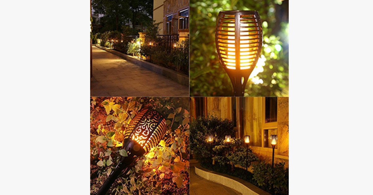 Solar Flame Flickering Lamp Torch