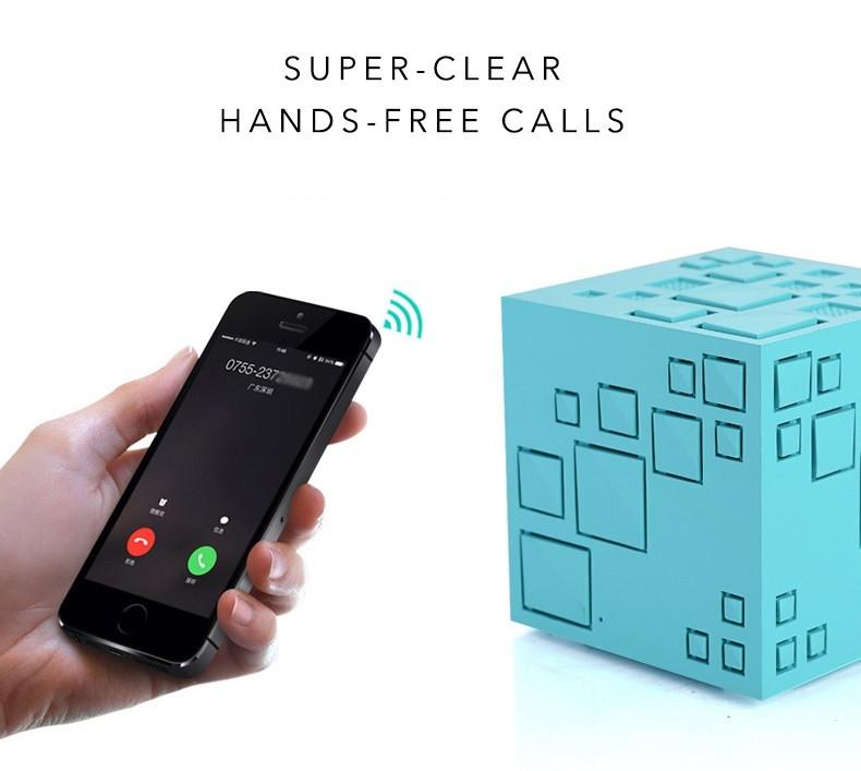 Q+ Cube Wireless Bluetooth Speaker with Build-in Microphone