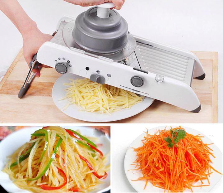 Stainless Steel Blades Vegetable Slicer Cutter Ultra Precision Adjustable Mandoline Slicer