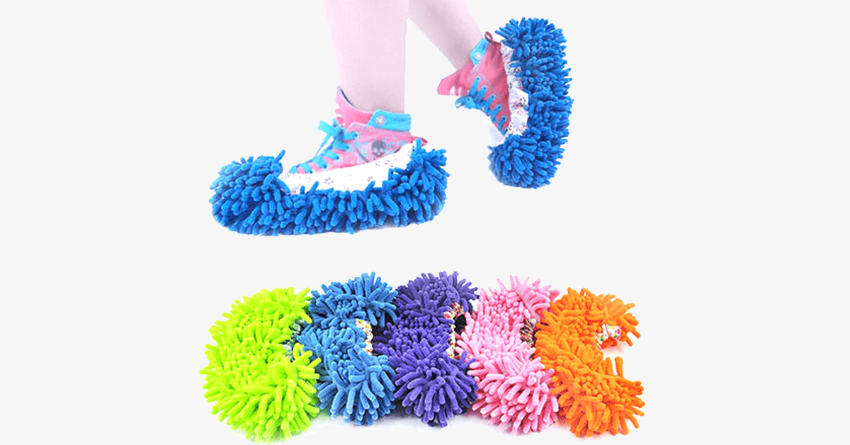 Microfiber Mop Cleaning Slippers - Cleaning made fun