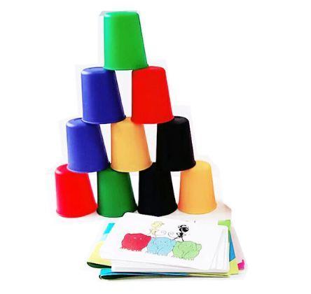 Speed Cups Game Family Board Game 2-4 Players Stacking Set – Soho