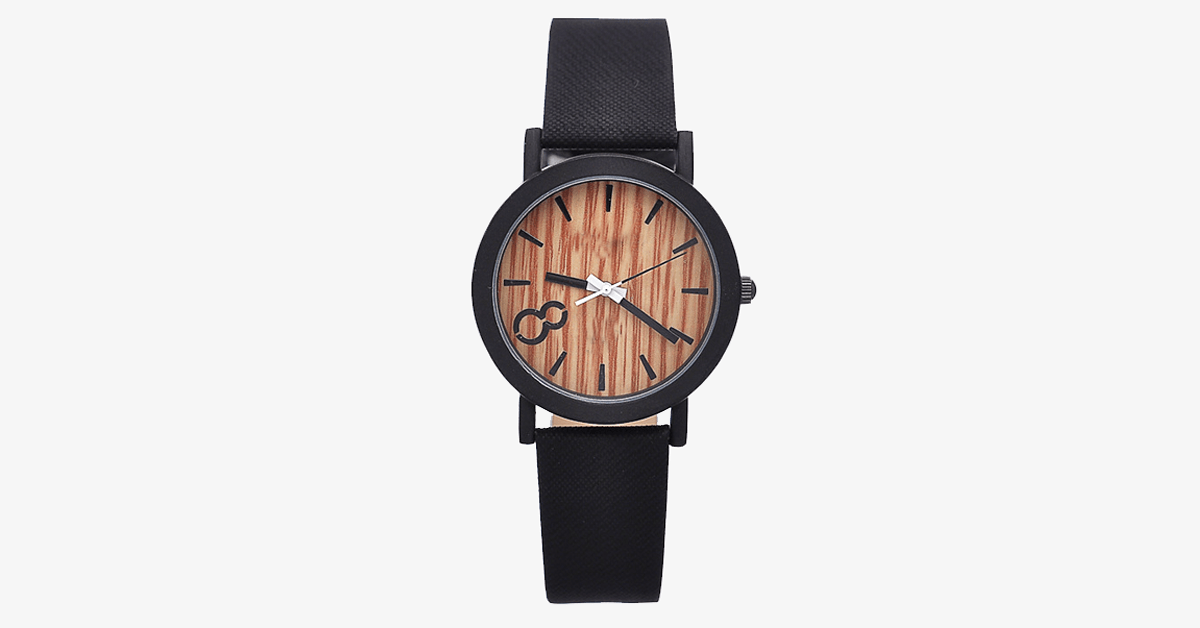 Men’s Wooden Quartz Watch - Stately, Classic and Easy Going!