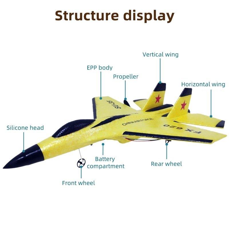 Fizzy Plane - Remote Control Fighter Hobby Plane Glider Airplane 