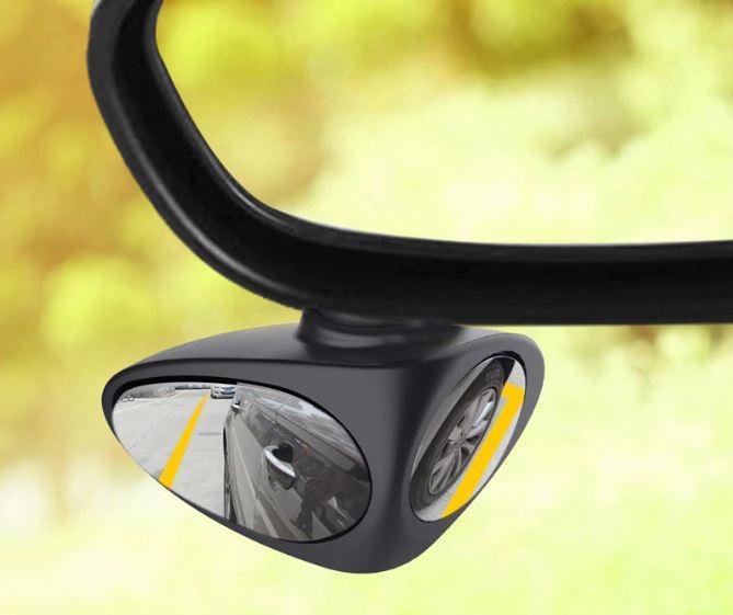 2 in 1 Car Blind Spot Mirror, 360 Degree Rotate Adjustable Stick-on Convex Rear View Mirror