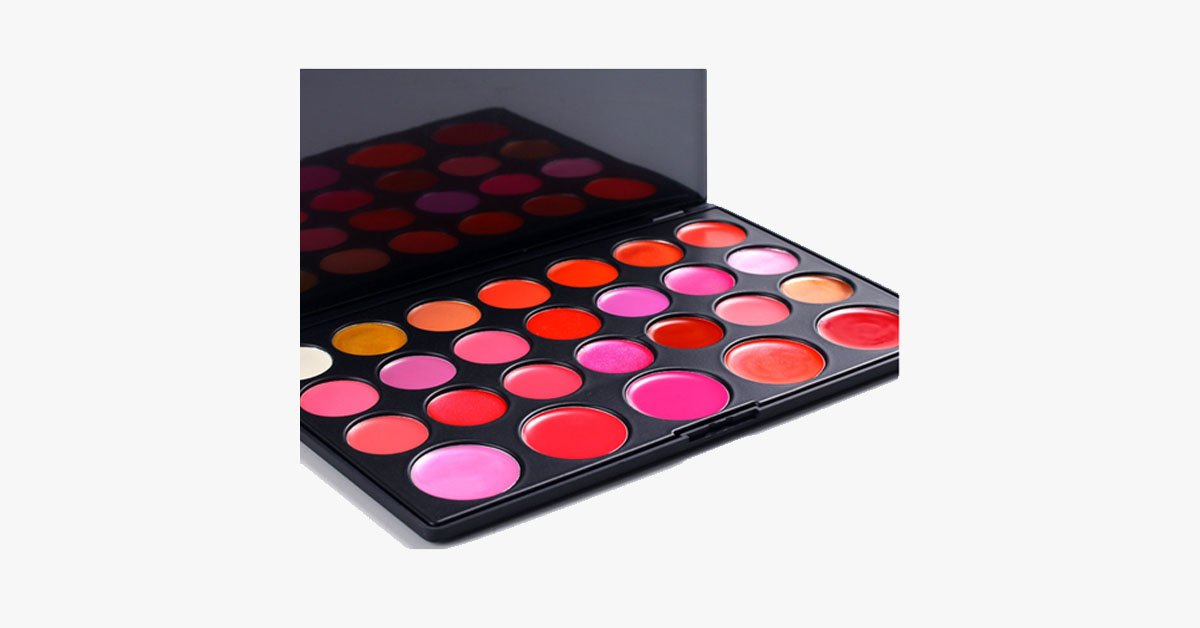 Lip Color Palette with 26 Multi-Purpose Lipstick Shades- Perfect For Every Occasion