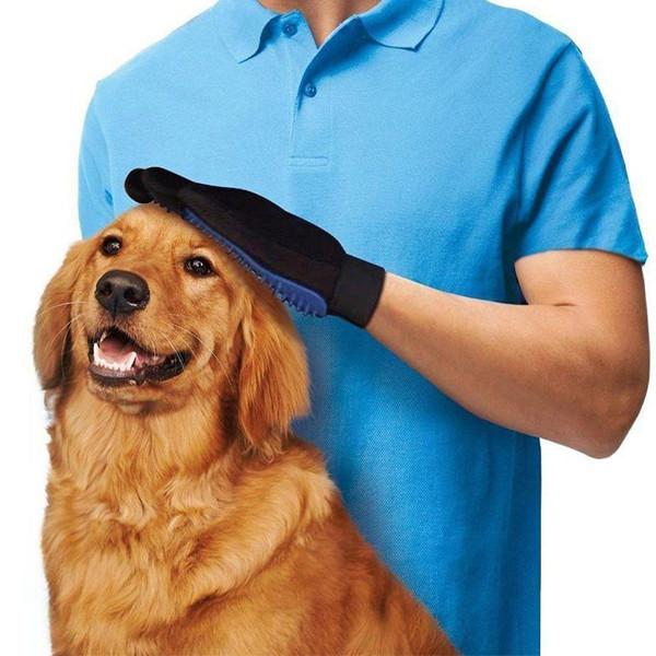 Pet Grooming Gloves - Hair Removing Mitts for Dogs and Cats