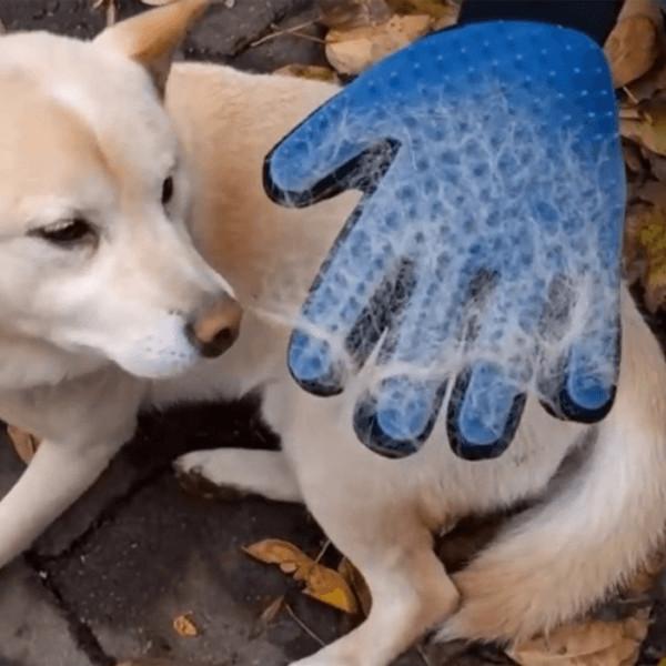 Pet Grooming Gloves - Hair Removing Mitts for Dogs and Cats