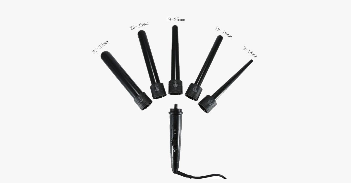 Get Saloon like Look with Curling Wand Set and Heat Resistant Glove