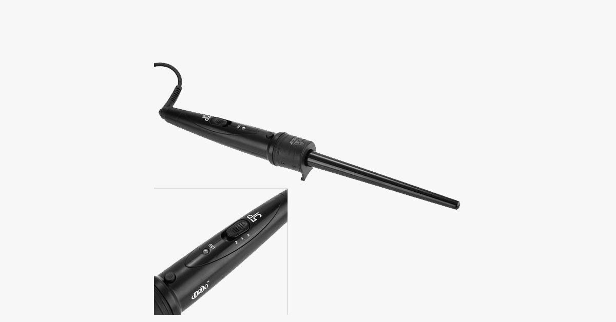 Get Saloon like Look with Curling Wand Set and Heat Resistant Glove