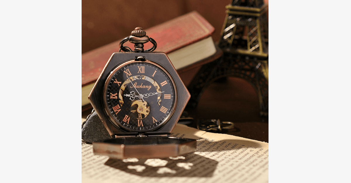 Hexlock Mechanical Pocket Watch - Track Time In Style