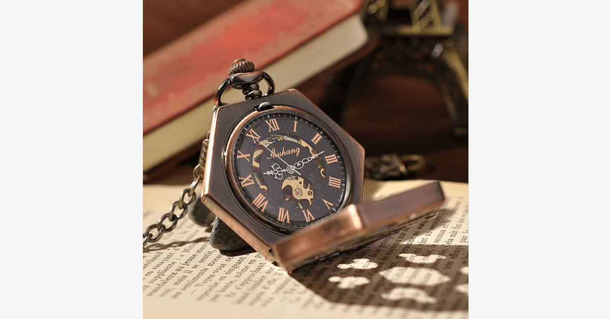 Hexlock Mechanical Pocket Watch - Track Time In Style