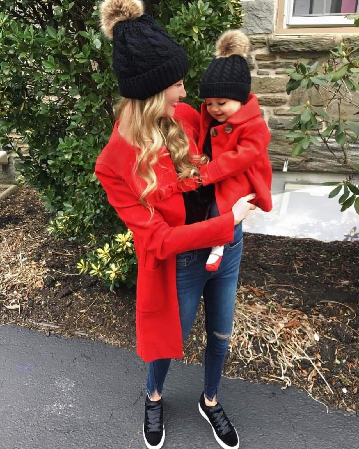 "Mommy & Me" Matching Faux Fur Beanies