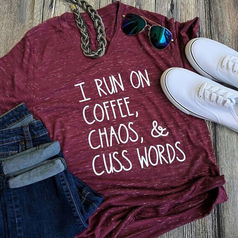 Coffee, Chaos & Cuss Words T-Shirt