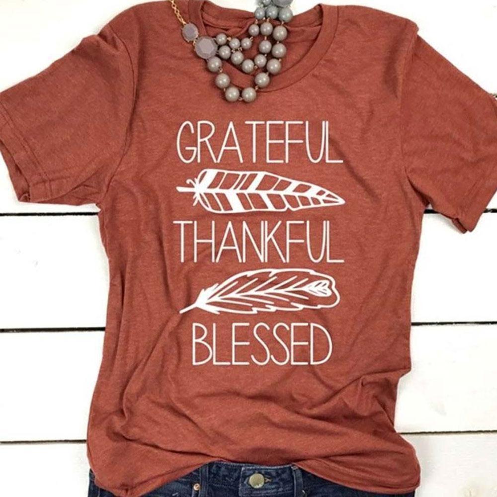 "Grateful, Thankful, Blessed" T-Shirt