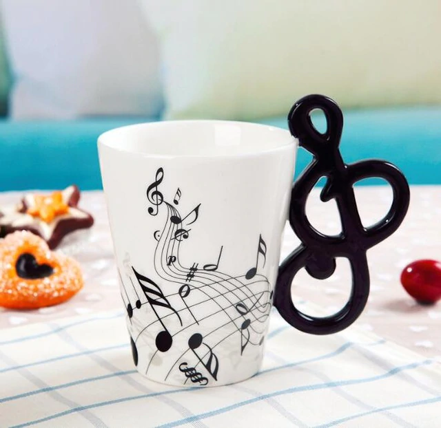 Novelty Guitar Ceramic Mug
