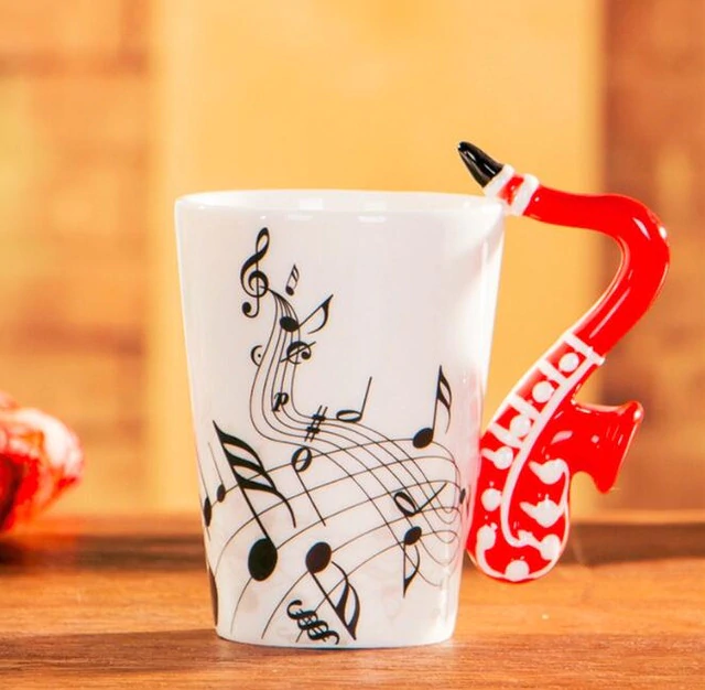 Novelty Guitar Ceramic Mug