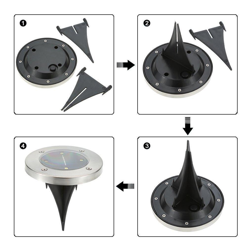 LED Solar Powered In-Ground Lights