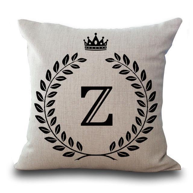 Personalized Alphabet Pillow Cover