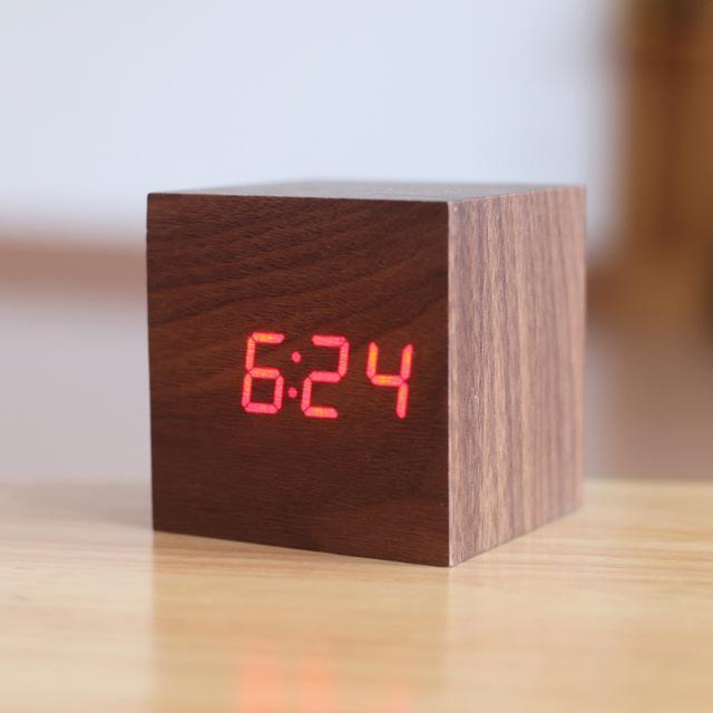 Modern Digital Wood Clock