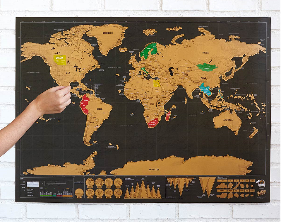 Wanderlust Scratch Off Map