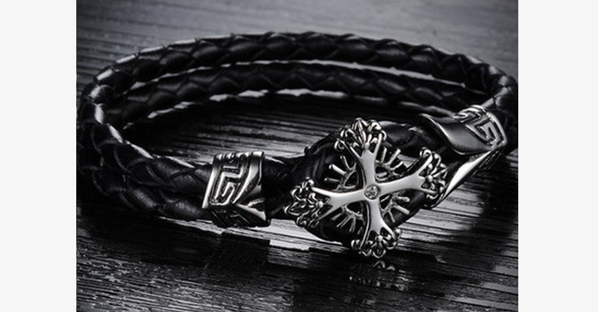 Vintage Cross Men's Bracelet