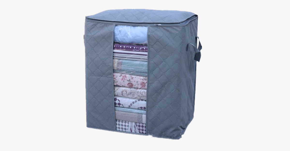 Storage Bag And Laundry Basket In Natural Bamboo Fiber