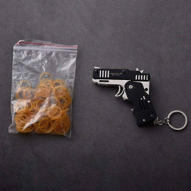 Keychain Foldable Rubber Band Gun