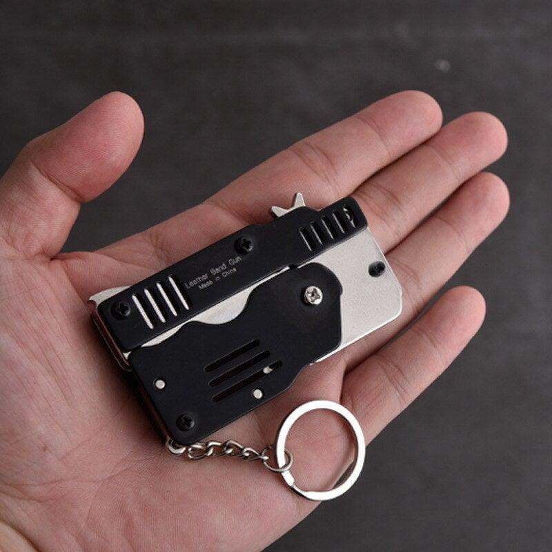 Keychain Foldable Rubber Band Gun