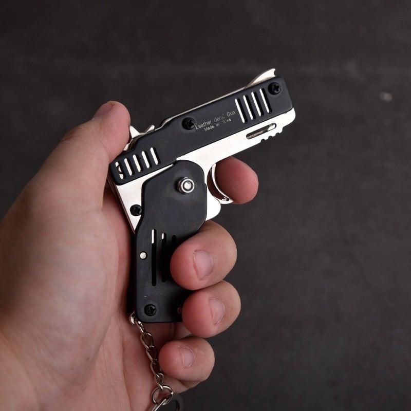Keychain Foldable Rubber Band Gun