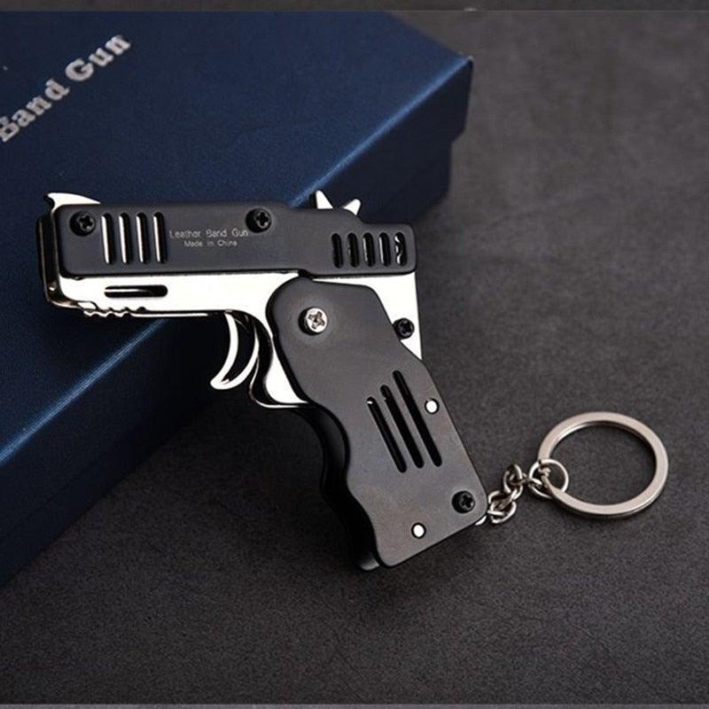 Keychain Foldable Rubber Band Gun