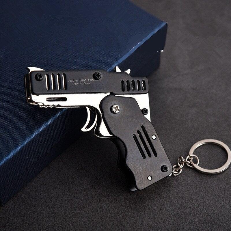 Keychain Foldable Rubber Band Gun