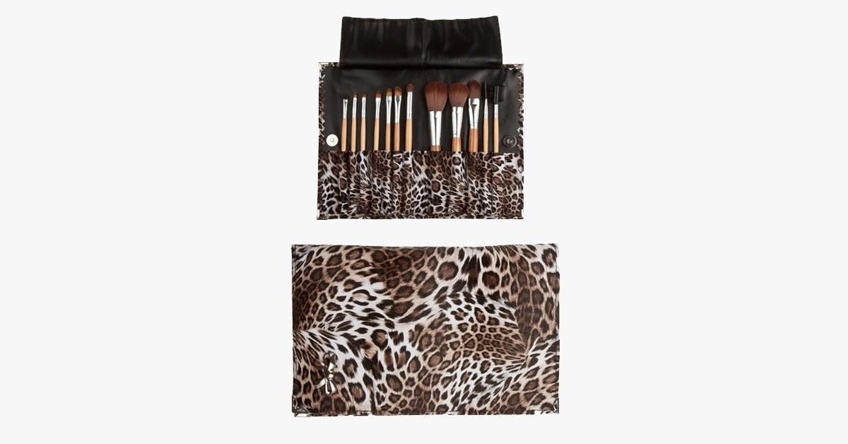 12 Piece Leopard Skin - Flat Case