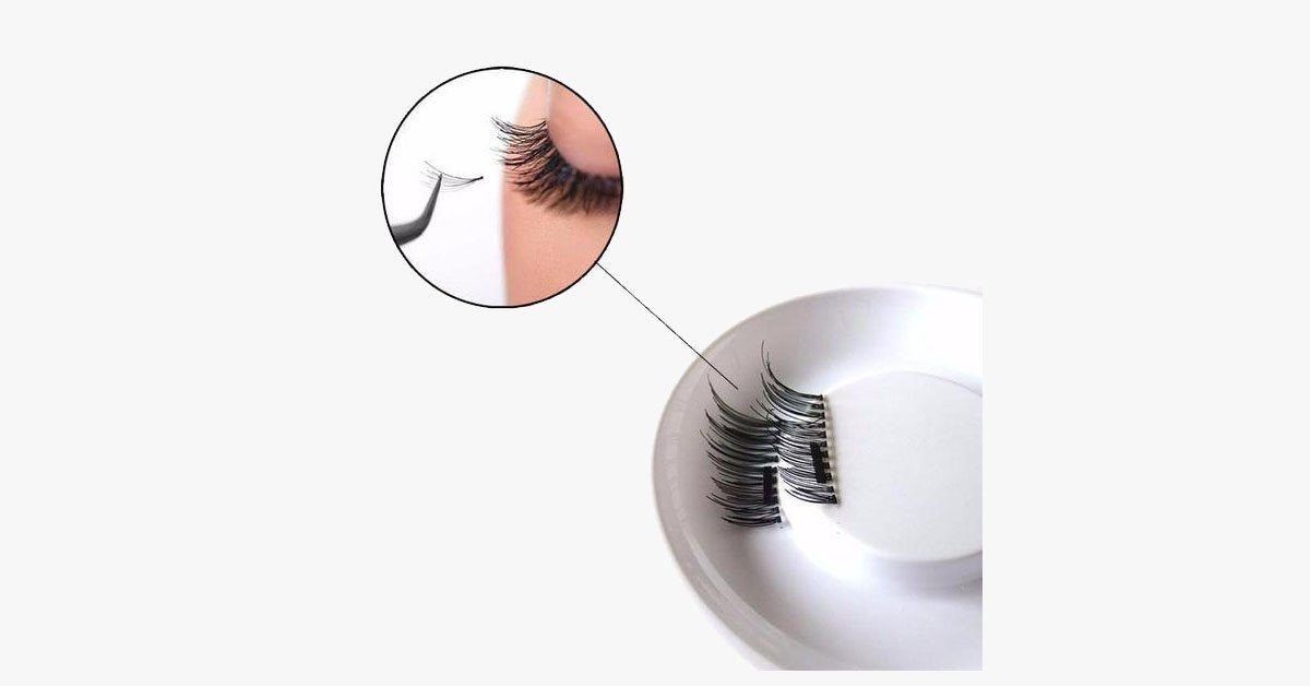 3D Reusable Magnetic Eyelashes – Make Your Eyelashes Look Spectacular (2 Pack)