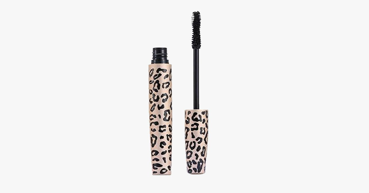 3D Transplanting Gel & Mascara in Leopard Print Bottle - Made with Natural Fibers - Water-resistant & Easy to Use