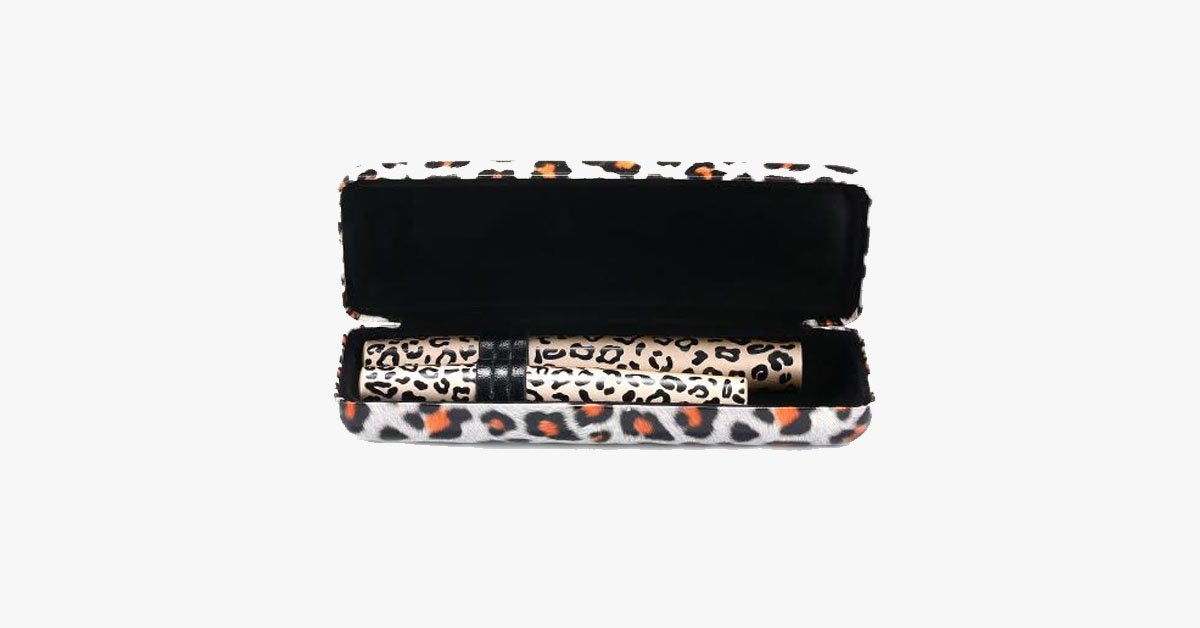 3D Transplanting Gel & Mascara in Leopard Print Bottle - Made with Natural Fibers - Water-resistant & Easy to Use