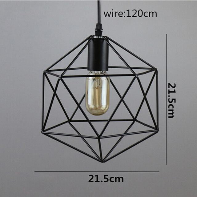 Geometric Metal Cage Pendant