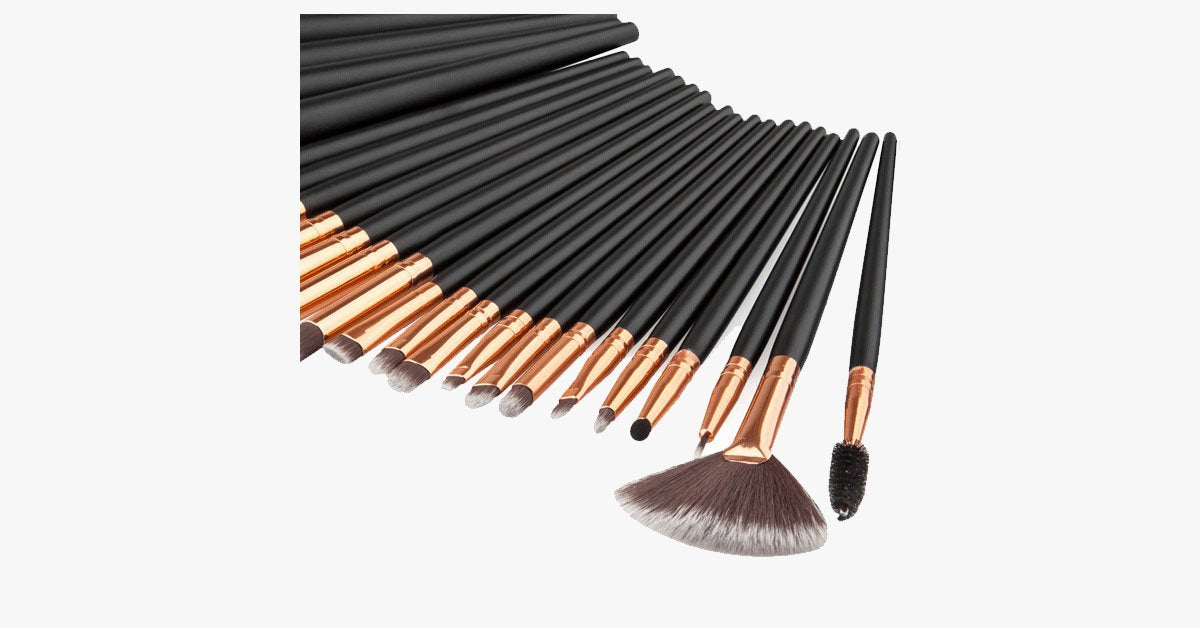 24 Piece Pro Black Brush Set