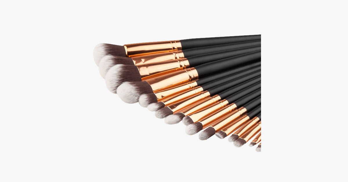 24 Piece Pro Black Brush Set